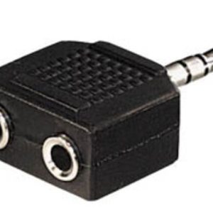 Adaptador 3,5 Estereo Macho - 2x3,5 Estereo Hembr.