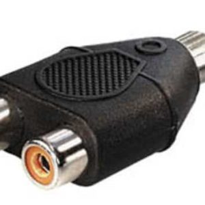 Adaptador Rca Macho a 2 Rca Hembra