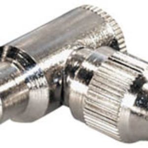 Conector Coaxial Macho Acodado Metalico
