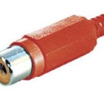 Conector Tipo Rca Fêmea Vermelho.