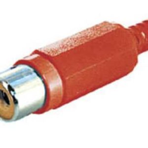 Conector Tipo Rca Fêmea Vermelho.