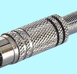 Conector Macho Rca Cor Ouro Com Listras Pretas 6mm