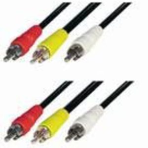 Cable Conexion de 3 X Rca Macho a 3 X Rca Macho. .
