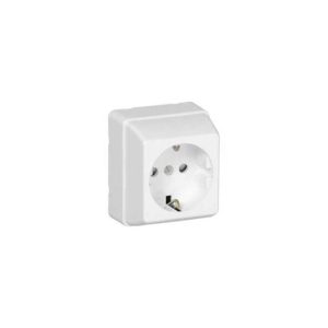 Tomada Schuko C/Obturador Branca