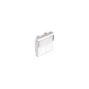 Módulo Duplo P/Conetores Rj45 - 2 Mód Branco