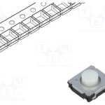 Microinterruptor Tact, Spst, Pos: 2, 0,02a/15vdc,.
