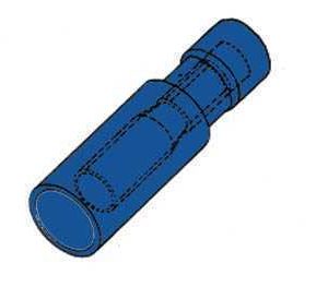 Terminal Cilindrico Femea Azul 4.9mm