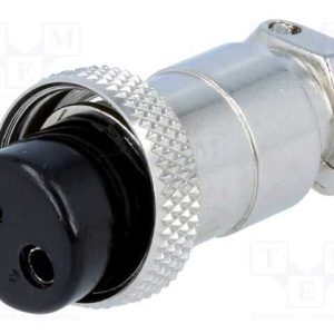 Ficha, de Microfone, Fêmea, Pin: 2, com Cabo, Sim.