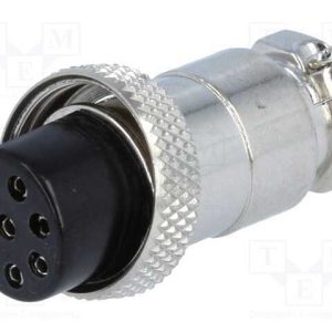 Ficha, de Microfone, Fêmea, Pin: 7, com Cabo, Sim.