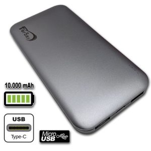Bateria Externa Powerbank 10000 Mah. Gris Marengo