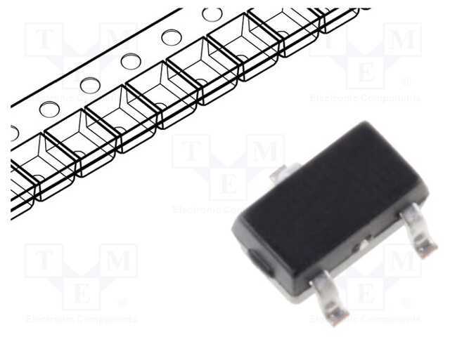 Transístor: Npn, Bipolar, 100v, 1a, 500mw, Sot23