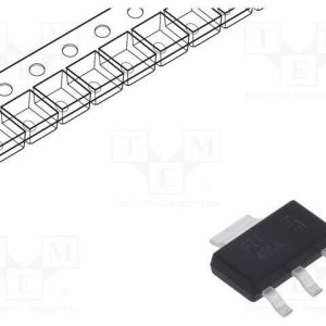 Transístor: Npn, Bipolar, 40v, 1a, 3w, Sot223