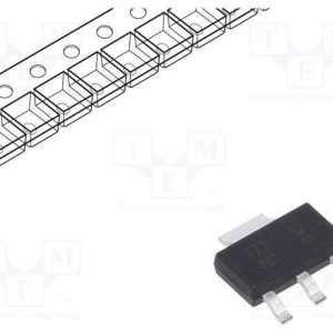 Transístor: Npn, Bipolar, 60v, 1a, 3w, Sot223