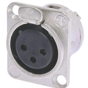 Ficha Xlr Femea 3 Pinos Painel