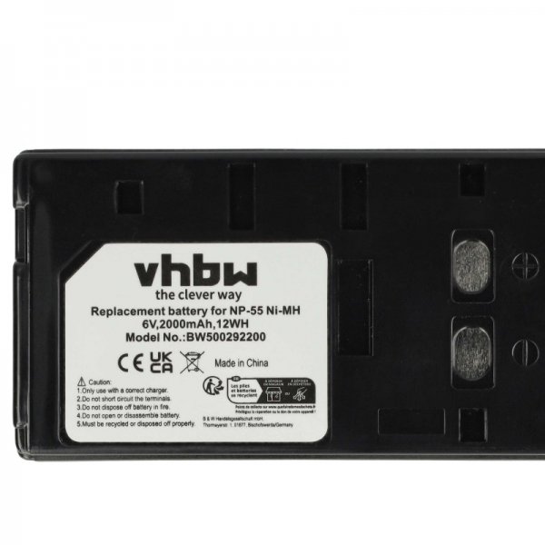 RDP292200 Bateria compativel np-55 6v 2000mah