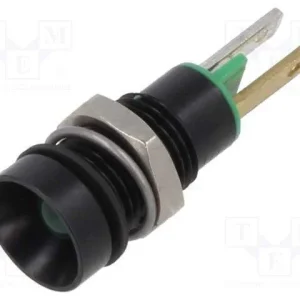 Luz Indicadora: Led, Côncavo, Verde, 2,2vdc, Ø8mm.