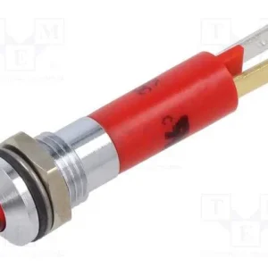 Luz Indicadora: Led, Convexa, Vermelho, 12vdc, 12.