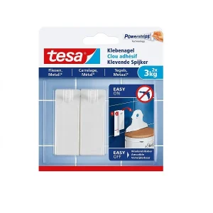 Prego Adesivo 1x2 Tesa 3kg para Ladrilhos