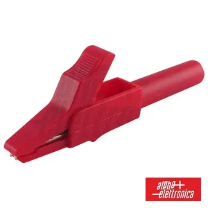 Pinça Crocodilo 42mm Isolado Vermelho