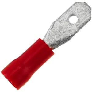 Terminal Faston Macho Isolado Vermelho 2.8mm