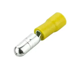 Terminal Cilindrico Macho Isolado Amarelo 5.0mm