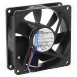 Ventilador: Dc, Transversal, 12vdc, 80x80x25mm, 6.