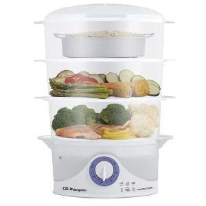 Cozedor a Vapor (3 Recipientes) 800w - Orbegozo