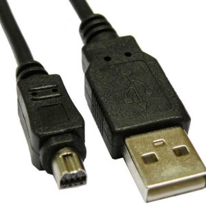 Usb a 4p Macho - Mini Usb 8p. Macho, 2m, para Cam.
