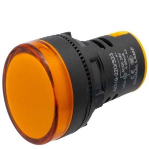 Piloto LED Industrial de 22mm, 24v Amarelo