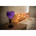 Candeeiro Decorativo Coraçao de Metal