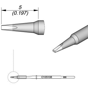 Cartucho de Cinzel 0,6 X 0,3