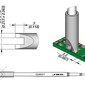 Ponta Ferro Soldar 2.2mm S1 para Jbc T-245