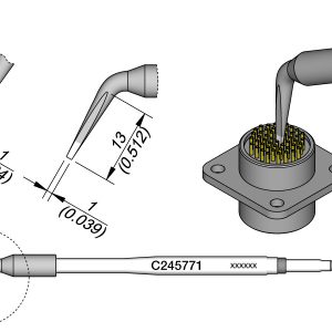 Cartucho de Cinzel Estreito Curvado 1 X 0,1