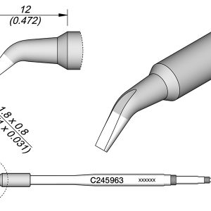 Cartucho com Cinzel Dobrado 1,8 X 0,8