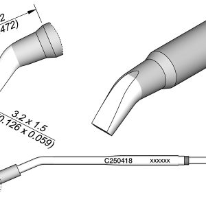 Cartucho com Cinzel Dobrado 3,2 X 1,5