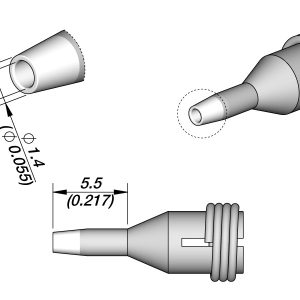 Ponta de Dessoldadura para Furos Ø 1