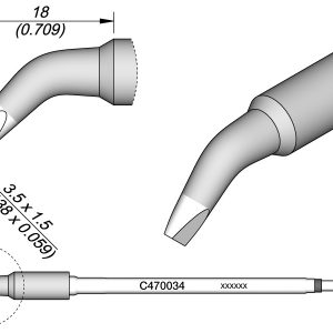 Cartucho com Cinzel Dobrado 3,5 X 1,5
