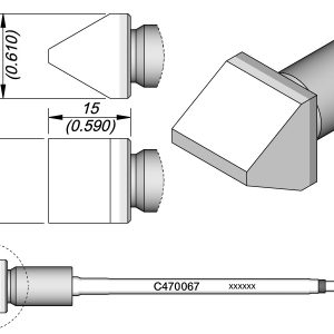 Cartucho de Cinzel 15,5 X 2,5 Squ.