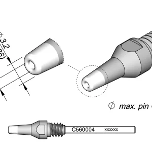 Ponta de Dessoldar P/ Dessoldador Dr560 (Ø1.3x3.2