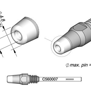 Ponta P/ Dessoldador Dr560 (4.8 X2.4mm) - Jbc