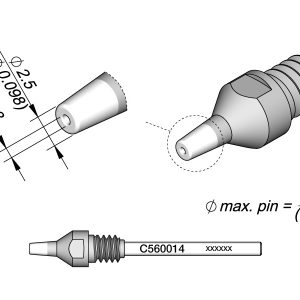 Ponta de Dessoldadura para Furos Ø 0,8