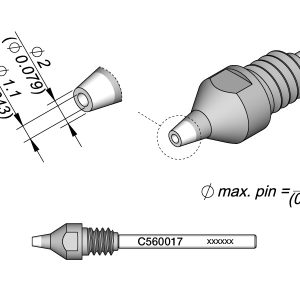 Ponta de Dessoldadura para Furos Ø 1,1