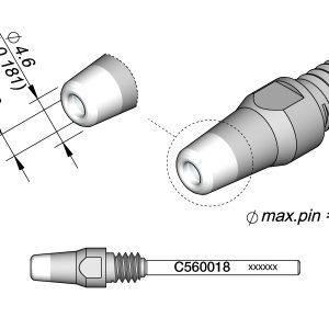 Ponta de Dessoldadura para Furos Ø 2,2