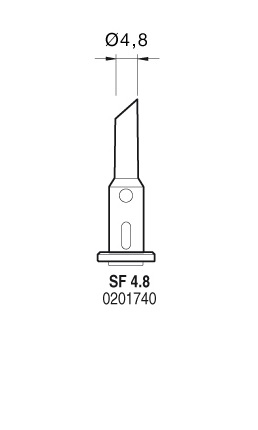 Ponta 4.8mm Sf para Ferro de Soldar Sg1070 Jbc