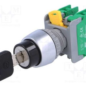 Interruptor: Giratório com Chave, 22mm, Pos.Estáv.