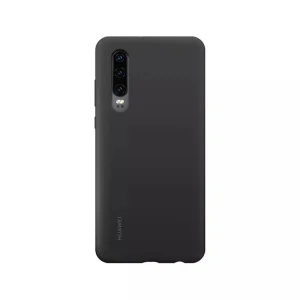 Capa Protetora de Silicone Huawei Preta para P30