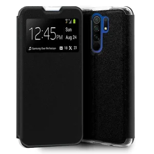 Capa Flip Cover Xiaomi Redmi 9 Liso Preto