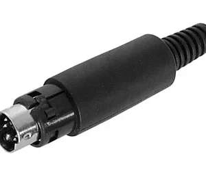 Ficha Mini-Din Macho 4p - Preto