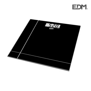 Balança Digital Preta Peso Máximo 180kg Edm