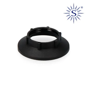 Anilha para Casquilho E-14 Semi-Rosca Preto Solera
